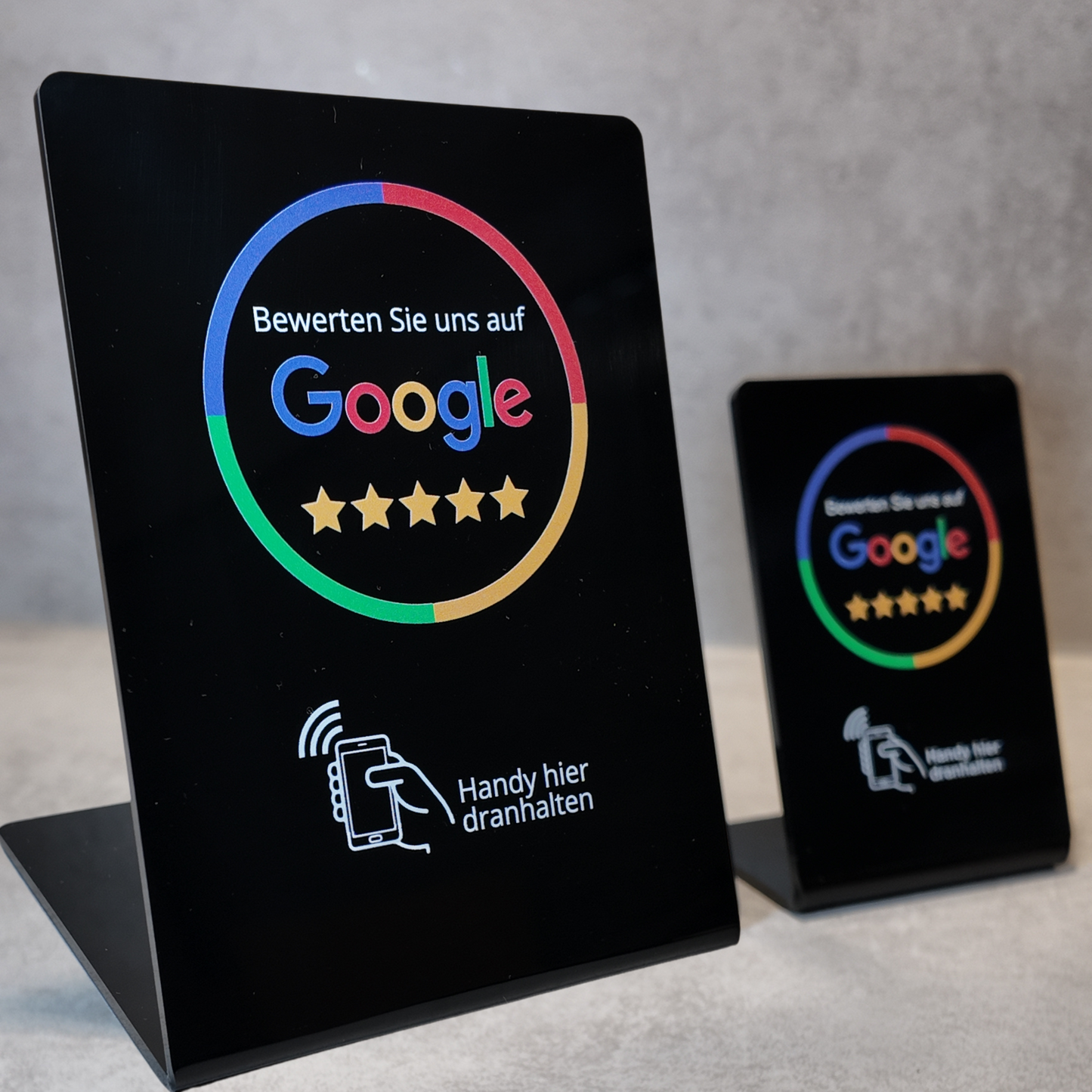 Google Bewertung NFC Aufsteller Display - Schwarz