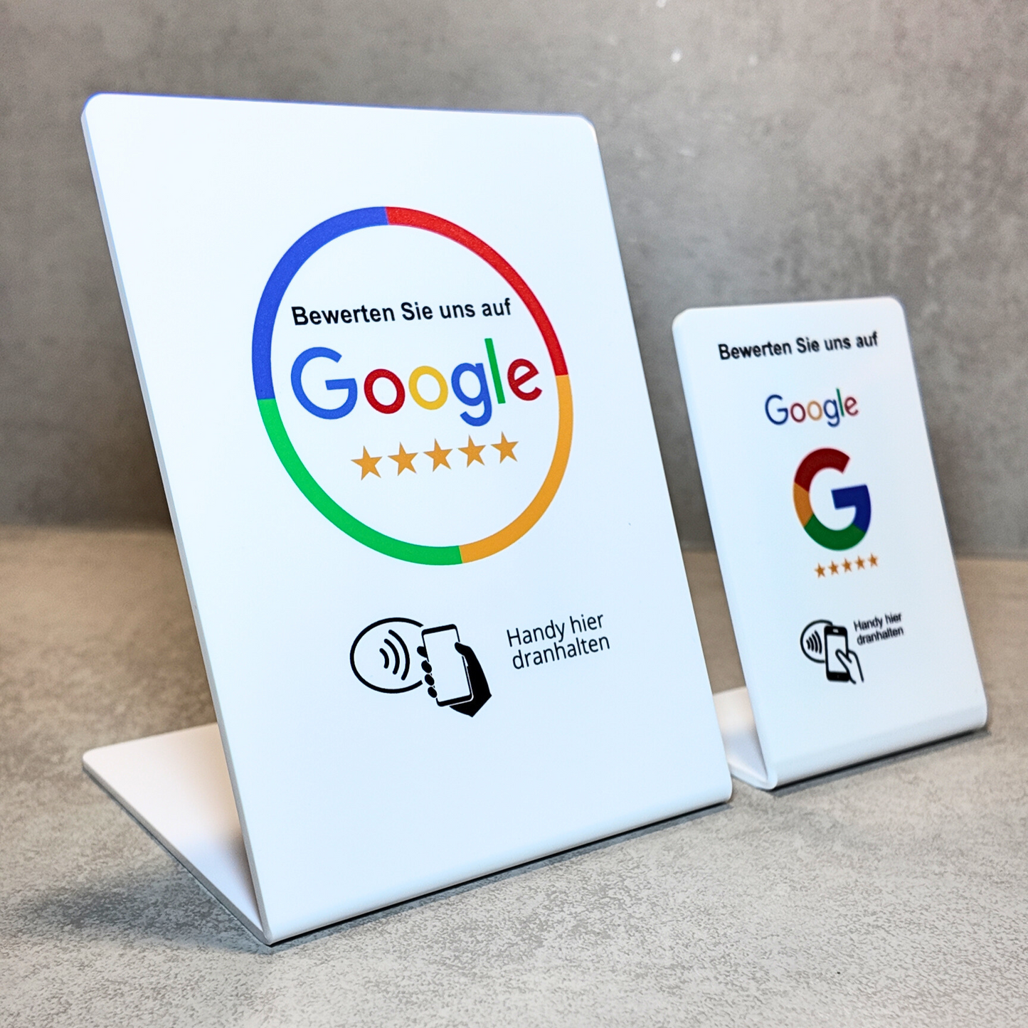Google Bewertung NFC Aufsteller Display - Weiß