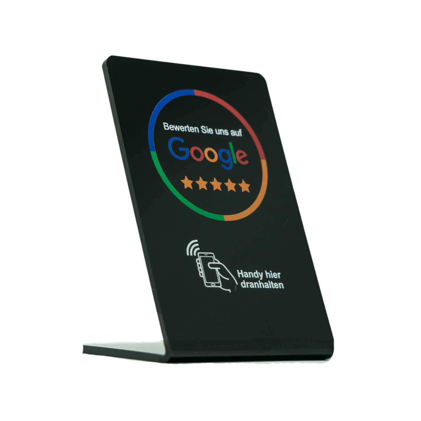 Google NFC Bewertung Aufsteller schwarz