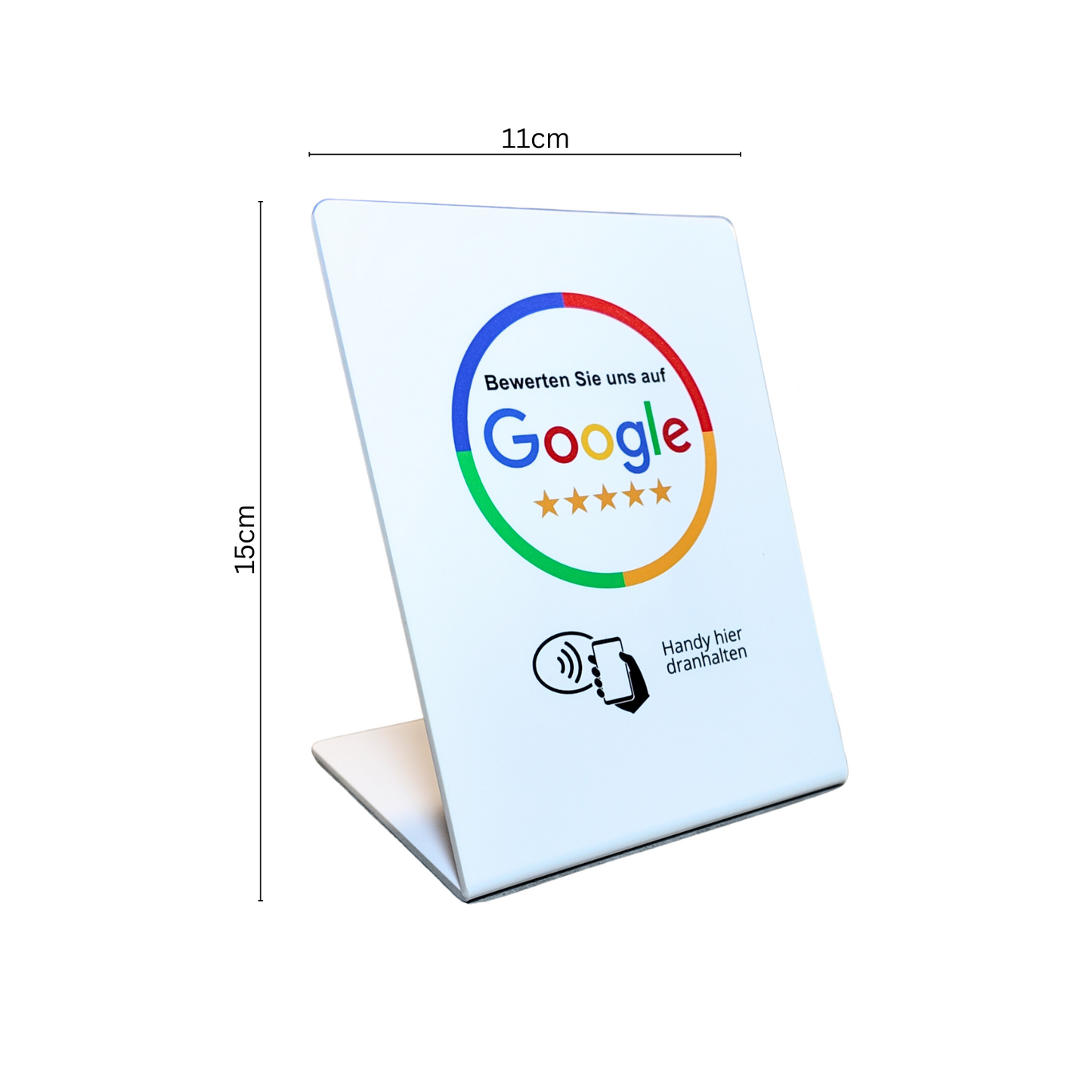 Google Bewertung NFC Aufsteller Display - Weiß