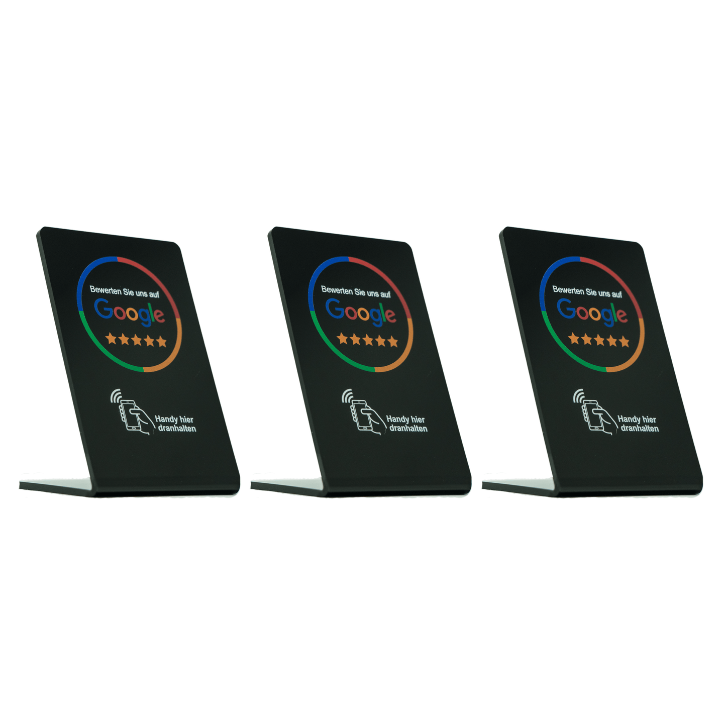 Google NFC Bewertung Aufsteller schwarz