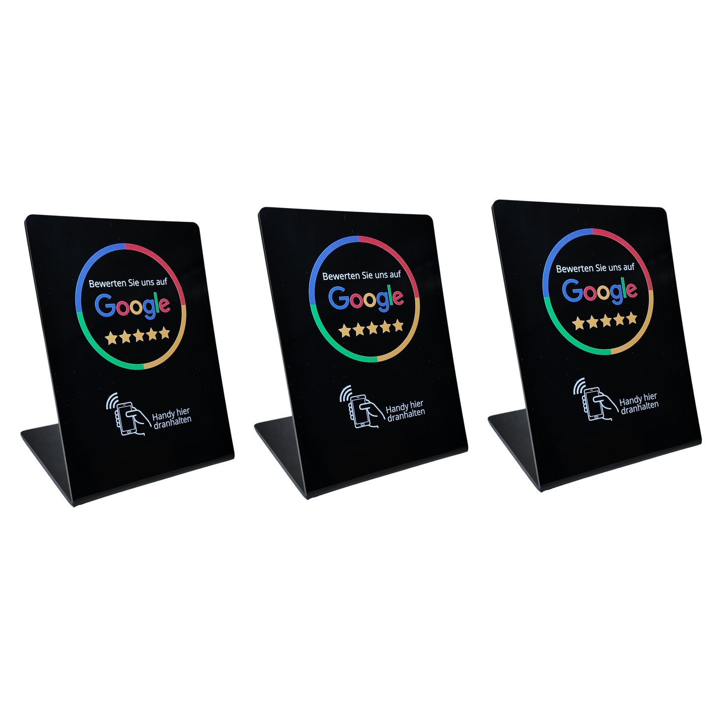 Google Bewertung NFC Aufsteller Display - Schwarz
