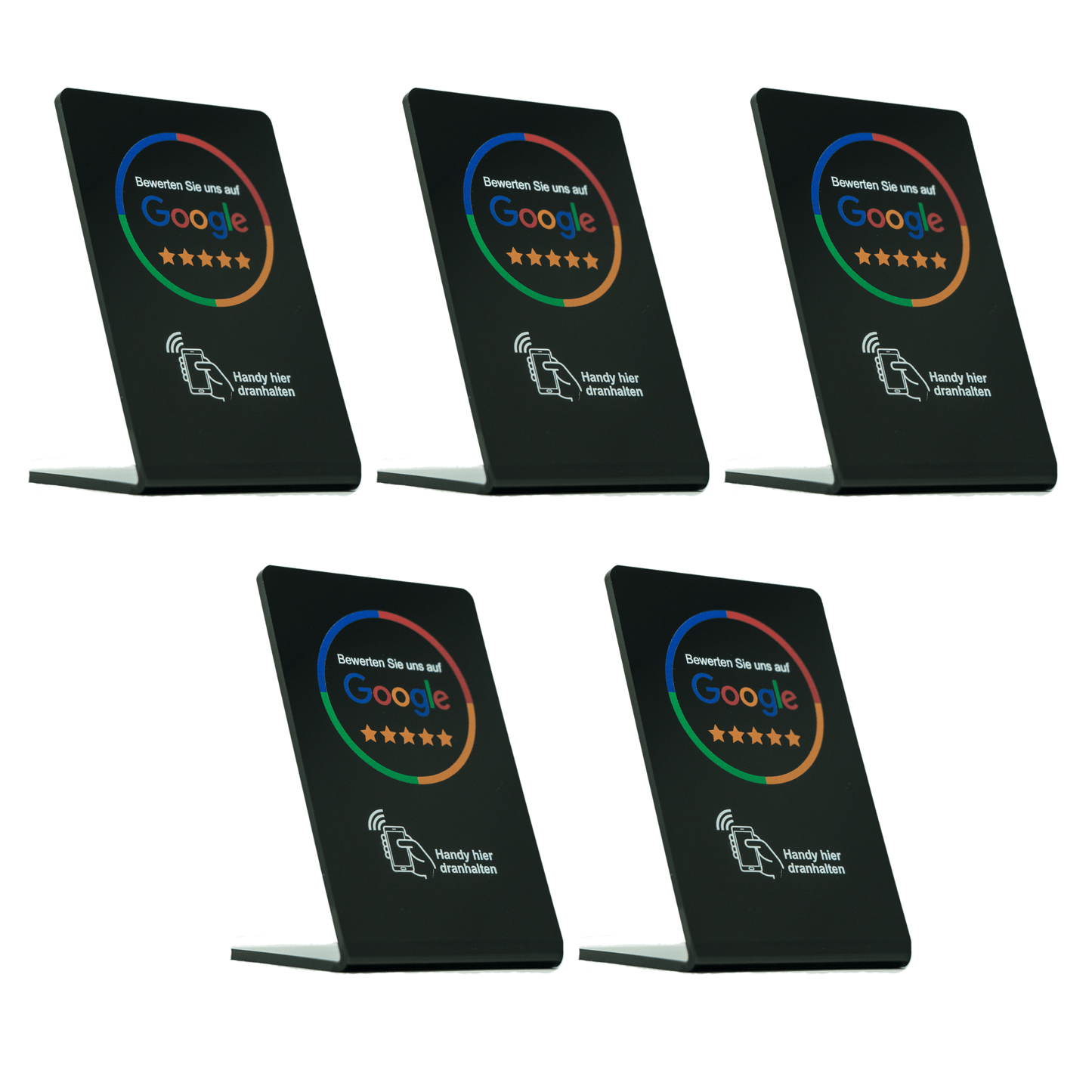 Google NFC Bewertung Aufsteller schwarz