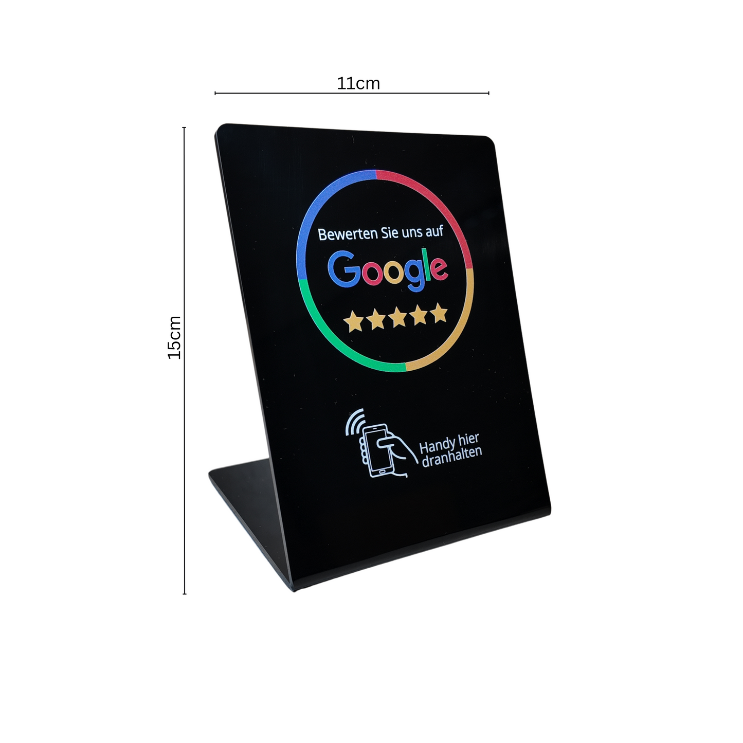 Google Bewertung NFC Aufsteller Display - Schwarz