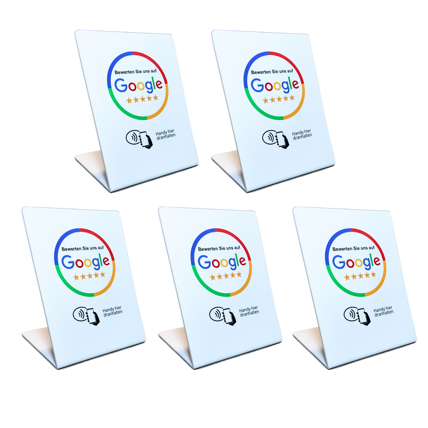 Google Bewertung NFC Aufsteller Display - Weiß
