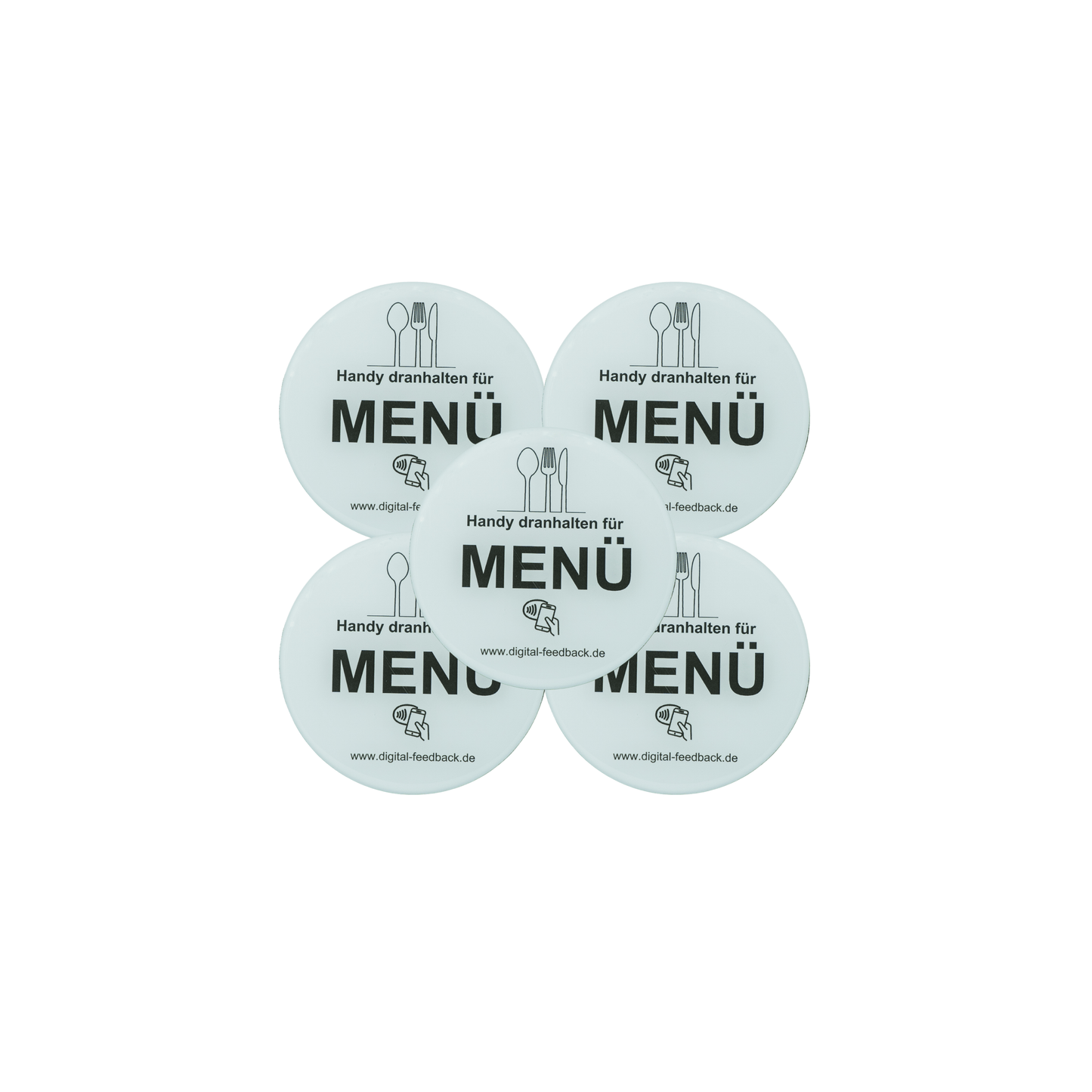 NFC-Menü-Aufkleber / Aufsteller Display