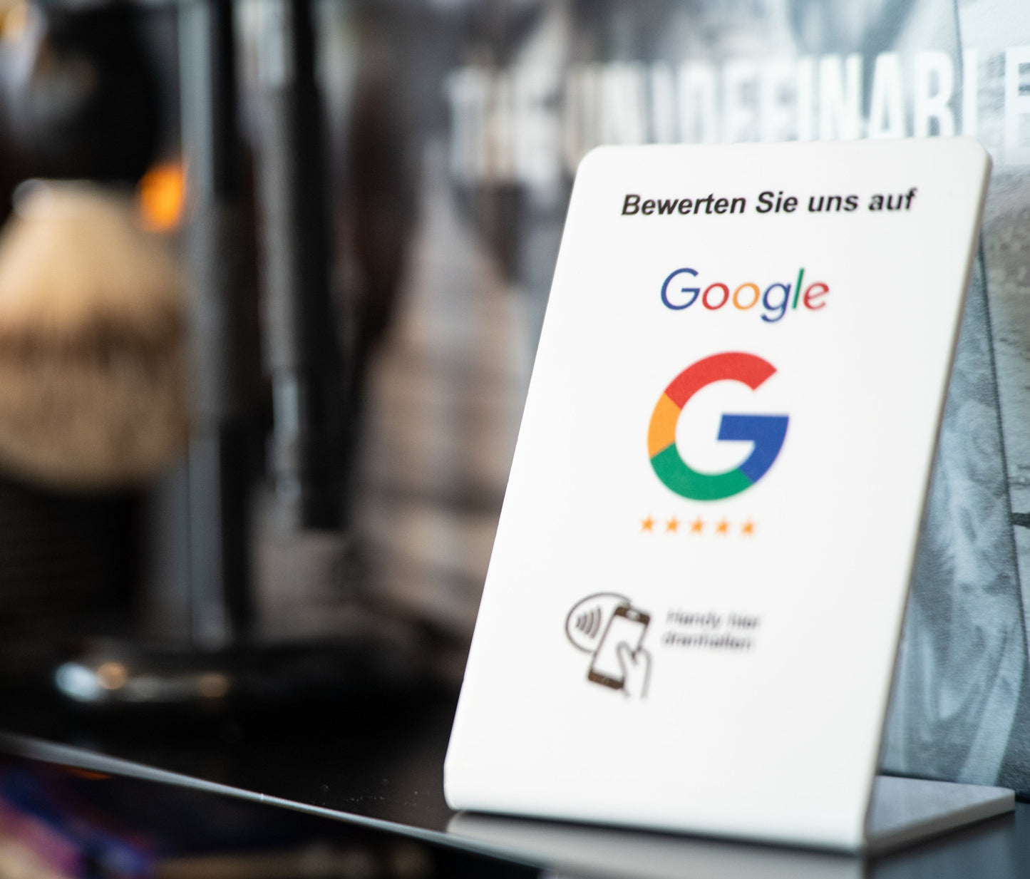 Google Bewertung NFC Aufsteller Display - Weiß