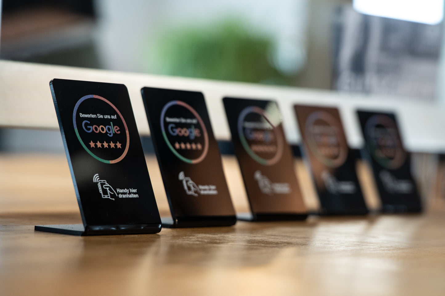 Google NFC Bewertung Aufsteller schwarz
